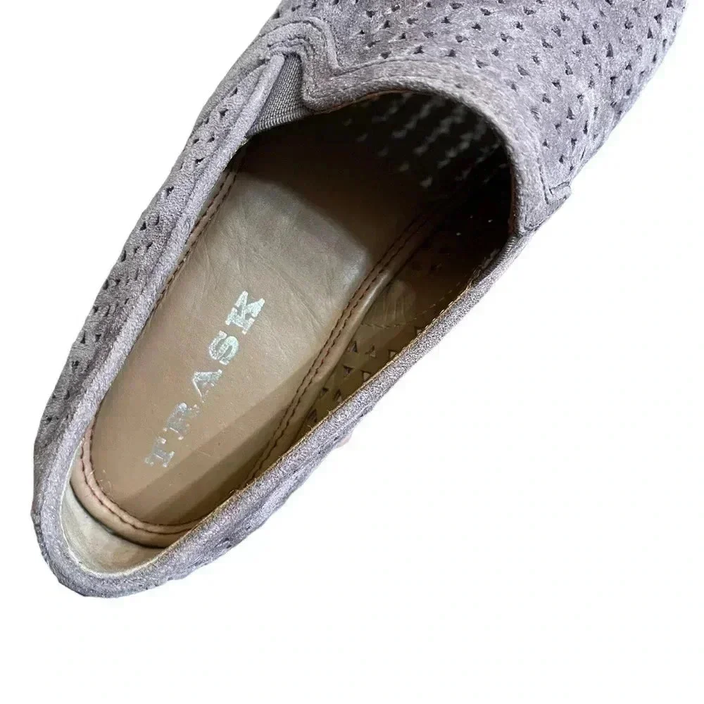 TRASK Ali Perforated Leather Suede Slip On Loafers Flats Women’s Size 7M